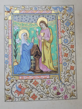 Load image into Gallery viewer, Actes Et Prieres Pour La Communion. Modern Illuminated Calligraphic Manuscript with Two Full Page Miniatures, 1897