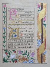 Load image into Gallery viewer, Actes Et Prieres Pour La Communion. Modern Illuminated Calligraphic Manuscript with Two Full Page Miniatures, 1897