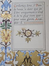 Load image into Gallery viewer, Actes Et Prieres Pour La Communion. Modern Illuminated Calligraphic Manuscript with Two Full Page Miniatures, 1897