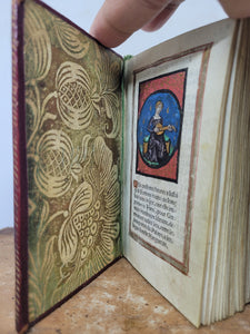 Ces Presentes Heures a l'Usaige de Romme, 1520. Extremely Scarce Illuminated Books of Hours Printed on Vellum, With 9 Large Miniatures, and 6 Smaller Figures. Extremely Scarce, No Recorded Copies on USTC