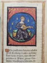 Load image into Gallery viewer, Ces Presentes Heures a l&#39;Usaige de Romme, 1520. Extremely Scarce Illuminated Books of Hours Printed on Vellum, With 9 Large Miniatures, and 6 Smaller Figures. Extremely Scarce, No Recorded Copies on USTC