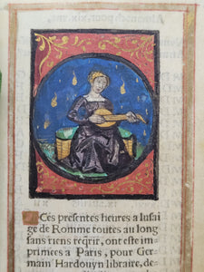 Ces Presentes Heures a l'Usaige de Romme, 1520. Extremely Scarce Illuminated Books of Hours Printed on Vellum, With 9 Large Miniatures, and 6 Smaller Figures. Extremely Scarce, No Recorded Copies on USTC