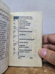 Ces Presentes Heures a l'Usaige de Romme, 1520. Extremely Scarce Illuminated Books of Hours Printed on Vellum, With 9 Large Miniatures, and 6 Smaller Figures. Extremely Scarce, No Recorded Copies on USTC