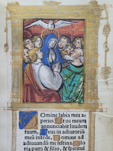 Ces Presentes Heures a l'Usaige de Romme, 1520. Extremely Scarce Illuminated Books of Hours Printed on Vellum, With 9 Large Miniatures, and 6 Smaller Figures. Extremely Scarce, No Recorded Copies on USTC