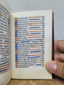 Ces Presentes Heures a l'Usaige de Romme, 1520. Extremely Scarce Illuminated Books of Hours Printed on Vellum, With 9 Large Miniatures, and 6 Smaller Figures. Extremely Scarce, No Recorded Copies on USTC