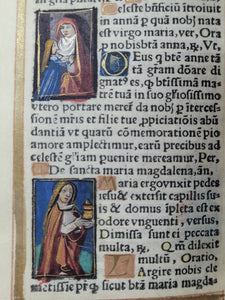 Ces Presentes Heures a l'Usaige de Romme, 1520. Extremely Scarce Illuminated Books of Hours Printed on Vellum, With 9 Large Miniatures, and 6 Smaller Figures. Extremely Scarce, No Recorded Copies on USTC