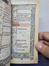 Load image into Gallery viewer, Hore itemerate dei genitricis virginis marie, secundum vsum ecclesie Romane  totaliter , 1511. Extremely Scarce Illuminated Books of Hours Printed on Vellum in Oblong Format, With 4 Large Miniatures, 5 Smaller Figures