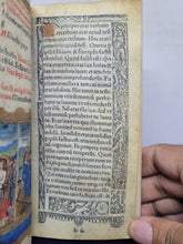 Load image into Gallery viewer, Hore itemerate dei genitricis virginis marie, secundum vsum ecclesie Romane  totaliter , 1511. Extremely Scarce Illuminated Books of Hours Printed on Vellum in Oblong Format, With 4 Large Miniatures, 5 Smaller Figures