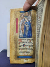 Load image into Gallery viewer, Hore itemerate dei genitricis virginis marie, secundum vsum ecclesie Romane  totaliter , 1511. Extremely Scarce Illuminated Books of Hours Printed on Vellum in Oblong Format, With 4 Large Miniatures, 5 Smaller Figures