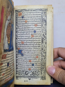 Hore itemerate dei genitricis virginis marie, secundum vsum ecclesie Romane  totaliter , 1511. Extremely Scarce Illuminated Books of Hours Printed on Vellum in Oblong Format, With 4 Large Miniatures, 5 Smaller Figures