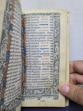 Load image into Gallery viewer, Hore itemerate dei genitricis virginis marie, secundum vsum ecclesie Romane  totaliter , 1511. Extremely Scarce Illuminated Books of Hours Printed on Vellum in Oblong Format, With 4 Large Miniatures, 5 Smaller Figures