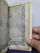 Load image into Gallery viewer, Hore itemerate dei genitricis virginis marie, secundum vsum ecclesie Romane  totaliter , 1511. Extremely Scarce Illuminated Books of Hours Printed on Vellum in Oblong Format, With 4 Large Miniatures, 5 Smaller Figures