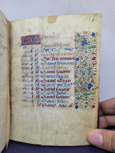 Load image into Gallery viewer, ***RESERVED*** Book of Hours, use of Paris, Circa 1480-1490. Illuminated Manuscript on Parchment from France. Master of the Cluny Romuleon. 1 Large Miniature, 8 Smaller Miniatures, 2 Historiated Initials. Beautiful Illuminated Decorative Borders