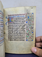 Load image into Gallery viewer, ***RESERVED*** Book of Hours, use of Paris, Circa 1480-1490. Illuminated Manuscript on Parchment from France. Master of the Cluny Romuleon. 1 Large Miniature, 8 Smaller Miniatures, 2 Historiated Initials. Beautiful Illuminated Decorative Borders