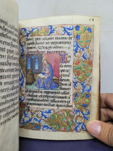 Load image into Gallery viewer, ***RESERVED*** Book of Hours, use of Paris, Circa 1480-1490. Illuminated Manuscript on Parchment from France. Master of the Cluny Romuleon. 1 Large Miniature, 8 Smaller Miniatures, 2 Historiated Initials. Beautiful Illuminated Decorative Borders