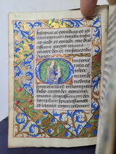 Load image into Gallery viewer, ***RESERVED*** Book of Hours, use of Paris, Circa 1480-1490. Illuminated Manuscript on Parchment from France. Master of the Cluny Romuleon. 1 Large Miniature, 8 Smaller Miniatures, 2 Historiated Initials. Beautiful Illuminated Decorative Borders