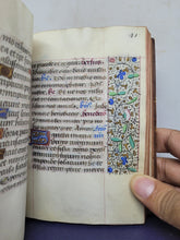 Load image into Gallery viewer, ***RESERVED*** Book of Hours, use of Paris, Circa 1480-1490. Illuminated Manuscript on Parchment from France. Master of the Cluny Romuleon. 1 Large Miniature, 8 Smaller Miniatures, 2 Historiated Initials. Beautiful Illuminated Decorative Borders