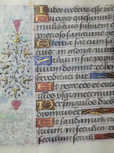 Load image into Gallery viewer, ***RESERVED*** Book of Hours, use of Paris, Circa 1480-1490. Illuminated Manuscript on Parchment from France. Master of the Cluny Romuleon. 1 Large Miniature, 8 Smaller Miniatures, 2 Historiated Initials. Beautiful Illuminated Decorative Borders