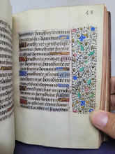 Load image into Gallery viewer, ***RESERVED*** Book of Hours, use of Paris, Circa 1480-1490. Illuminated Manuscript on Parchment from France. Master of the Cluny Romuleon. 1 Large Miniature, 8 Smaller Miniatures, 2 Historiated Initials. Beautiful Illuminated Decorative Borders