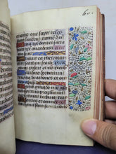 Load image into Gallery viewer, ***RESERVED*** Book of Hours, use of Paris, Circa 1480-1490. Illuminated Manuscript on Parchment from France. Master of the Cluny Romuleon. 1 Large Miniature, 8 Smaller Miniatures, 2 Historiated Initials. Beautiful Illuminated Decorative Borders