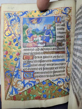 Load image into Gallery viewer, ***RESERVED*** Book of Hours, use of Paris, Circa 1480-1490. Illuminated Manuscript on Parchment from France. Master of the Cluny Romuleon. 1 Large Miniature, 8 Smaller Miniatures, 2 Historiated Initials. Beautiful Illuminated Decorative Borders