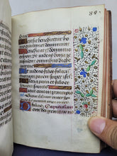 Load image into Gallery viewer, ***RESERVED*** Book of Hours, use of Paris, Circa 1480-1490. Illuminated Manuscript on Parchment from France. Master of the Cluny Romuleon. 1 Large Miniature, 8 Smaller Miniatures, 2 Historiated Initials. Beautiful Illuminated Decorative Borders