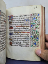 Load image into Gallery viewer, ***RESERVED*** Book of Hours, use of Paris, Circa 1480-1490. Illuminated Manuscript on Parchment from France. Master of the Cluny Romuleon. 1 Large Miniature, 8 Smaller Miniatures, 2 Historiated Initials. Beautiful Illuminated Decorative Borders