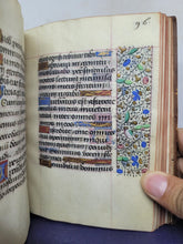 Load image into Gallery viewer, ***RESERVED*** Book of Hours, use of Paris, Circa 1480-1490. Illuminated Manuscript on Parchment from France. Master of the Cluny Romuleon. 1 Large Miniature, 8 Smaller Miniatures, 2 Historiated Initials. Beautiful Illuminated Decorative Borders