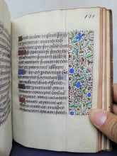 Load image into Gallery viewer, ***RESERVED*** Book of Hours, use of Paris, Circa 1480-1490. Illuminated Manuscript on Parchment from France. Master of the Cluny Romuleon. 1 Large Miniature, 8 Smaller Miniatures, 2 Historiated Initials. Beautiful Illuminated Decorative Borders