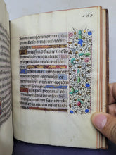 Load image into Gallery viewer, ***RESERVED*** Book of Hours, use of Paris, Circa 1480-1490. Illuminated Manuscript on Parchment from France. Master of the Cluny Romuleon. 1 Large Miniature, 8 Smaller Miniatures, 2 Historiated Initials. Beautiful Illuminated Decorative Borders