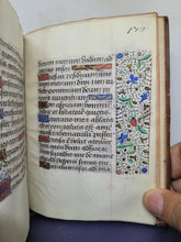 Load image into Gallery viewer, ***RESERVED*** Book of Hours, use of Paris, Circa 1480-1490. Illuminated Manuscript on Parchment from France. Master of the Cluny Romuleon. 1 Large Miniature, 8 Smaller Miniatures, 2 Historiated Initials. Beautiful Illuminated Decorative Borders