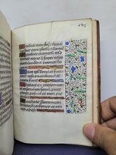 Load image into Gallery viewer, ***RESERVED*** Book of Hours, use of Paris, Circa 1480-1490. Illuminated Manuscript on Parchment from France. Master of the Cluny Romuleon. 1 Large Miniature, 8 Smaller Miniatures, 2 Historiated Initials. Beautiful Illuminated Decorative Borders