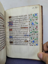 Load image into Gallery viewer, ***RESERVED*** Book of Hours, use of Paris, Circa 1480-1490. Illuminated Manuscript on Parchment from France. Master of the Cluny Romuleon. 1 Large Miniature, 8 Smaller Miniatures, 2 Historiated Initials. Beautiful Illuminated Decorative Borders