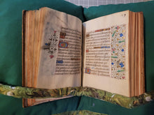 Load image into Gallery viewer, ***RESERVED*** Book of Hours, use of Paris, Circa 1480-1490. Illuminated Manuscript on Parchment from France. Master of the Cluny Romuleon. 1 Large Miniature, 8 Smaller Miniatures, 2 Historiated Initials. Beautiful Illuminated Decorative Borders