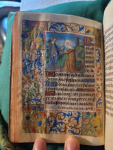 Load image into Gallery viewer, ***RESERVED*** Book of Hours, use of Paris, Circa 1480-1490. Illuminated Manuscript on Parchment from France. Master of the Cluny Romuleon. 1 Large Miniature, 8 Smaller Miniatures, 2 Historiated Initials. Beautiful Illuminated Decorative Borders