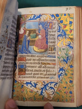 Load image into Gallery viewer, ***RESERVED*** Book of Hours, use of Paris, Circa 1480-1490. Illuminated Manuscript on Parchment from France. Master of the Cluny Romuleon. 1 Large Miniature, 8 Smaller Miniatures, 2 Historiated Initials. Beautiful Illuminated Decorative Borders