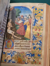 Load image into Gallery viewer, ***RESERVED*** Book of Hours, use of Paris, Circa 1480-1490. Illuminated Manuscript on Parchment from France. Master of the Cluny Romuleon. 1 Large Miniature, 8 Smaller Miniatures, 2 Historiated Initials. Beautiful Illuminated Decorative Borders