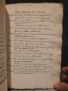 An Original Verse Paraphrase of the Psalms of David, into French Odes, 1725. Psalms 1-75, and Various Canticles. Handwritten Manuscript on Paper. A French Manuscript of a Work Rarely Seen on the Market in Handwritten Form