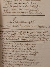 Load image into Gallery viewer, An Original Verse Paraphrase of the Psalms of David, into French Odes, 1725. Psalms 1-75, and Various Canticles. Handwritten Manuscript on Paper. A French Manuscript of a Work Rarely Seen on the Market in Handwritten Form