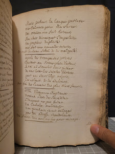 An Original Verse Paraphrase of the Psalms of David, into French Odes, 1725. Psalms 1-75, and Various Canticles. Handwritten Manuscript on Paper. A French Manuscript of a Work Rarely Seen on the Market in Handwritten Form