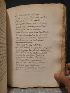 An Original Verse Paraphrase of the Psalms of David, into French Odes, 1725. Psalms 1-75, and Various Canticles. Handwritten Manuscript on Paper. A French Manuscript of a Work Rarely Seen on the Market in Handwritten Form