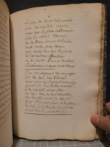 An Original Verse Paraphrase of the Psalms of David, into French Odes, 1725. Psalms 1-75, and Various Canticles. Handwritten Manuscript on Paper. A French Manuscript of a Work Rarely Seen on the Market in Handwritten Form