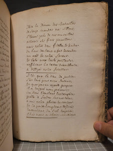 An Original Verse Paraphrase of the Psalms of David, into French Odes, 1725. Psalms 1-75, and Various Canticles. Handwritten Manuscript on Paper. A French Manuscript of a Work Rarely Seen on the Market in Handwritten Form