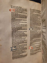 Load image into Gallery viewer, Sermones de Tempore et de Sanctis cum Quadragesimali, 1479. Beautifully Rubricated With Extravagant Initials, and Sparsely Annotated