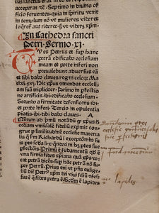 Sermones de Tempore et de Sanctis cum Quadragesimali, 1479. Beautifully Rubricated With Extravagant Initials, and Sparsely Annotated