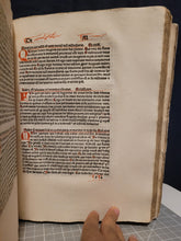 Load image into Gallery viewer, Sermones Discipuli de sanctis cum promptuario exemplorum et miraculis Beatae Mariae Virginis, 1481. Profusely Rubricated, and with Contemporary Leather Boards