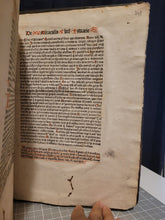 Load image into Gallery viewer, Sermones Discipuli de sanctis cum promptuario exemplorum et miraculis Beatae Mariae Virginis, 1481. Profusely Rubricated, and with Contemporary Leather Boards