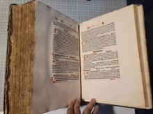 Load image into Gallery viewer, Sermones Discipuli de sanctis cum promptuario exemplorum et miraculis Beatae Mariae Virginis, 1481. Profusely Rubricated, and with Contemporary Leather Boards