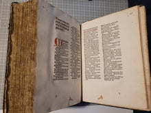 Load image into Gallery viewer, Sermones Discipuli de sanctis cum promptuario exemplorum et miraculis Beatae Mariae Virginis, 1481. Profusely Rubricated, and with Contemporary Leather Boards