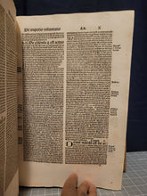 Load image into Gallery viewer, Summa Theologica. Prima-Secunda pars summe reverendissimi in Christo patris, 1511. Parts 1-2 of 4. Bound in Wooden Boards